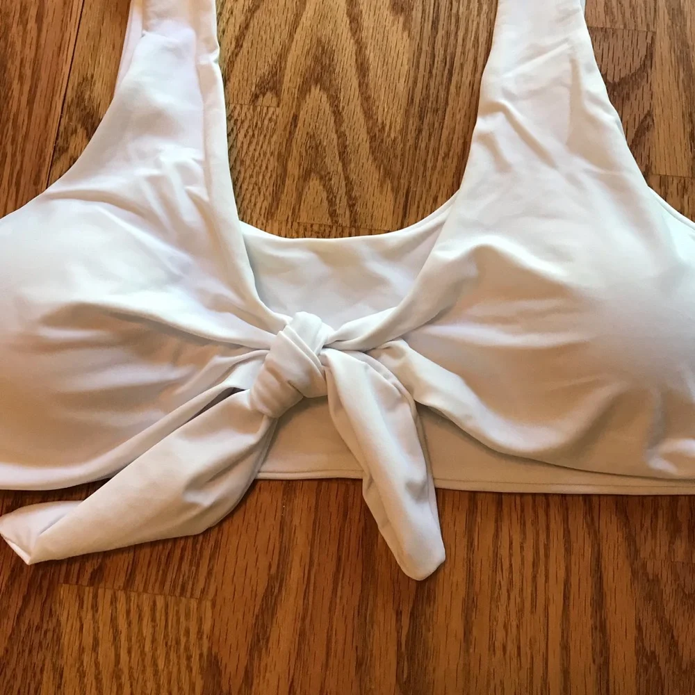 NWT Zaful Bright Yellow & White Knot Padded Bikini Set (2X)